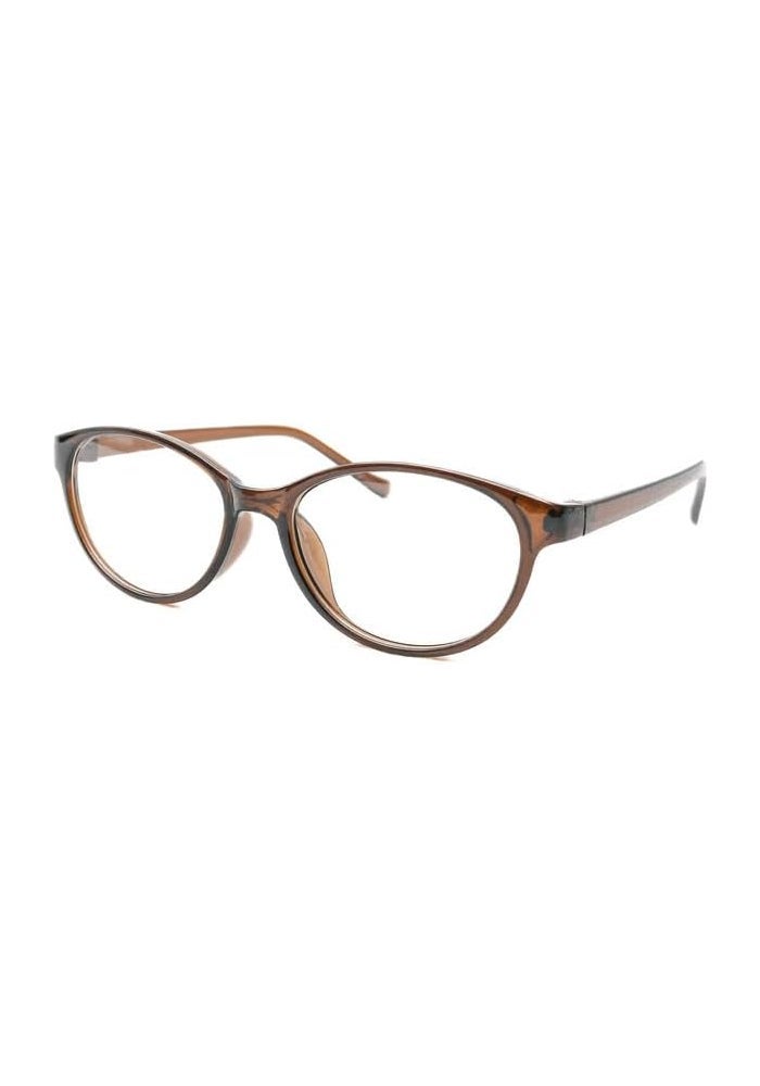 Daiso Fashion Glasses Oval Brown - Image 2